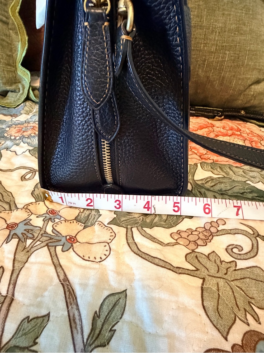 Coach Pebbled Leather Tote in Black - Picture 11 of 11